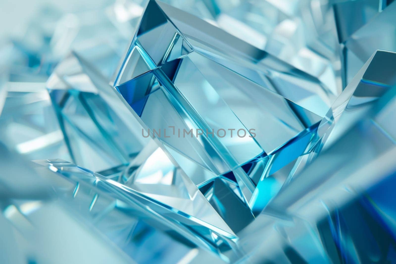 A detailed view of a brilliant blue diamond, showcasing its facets and vibrant hue under intense light. The diamond reflects light, creating a mesmerizing play of colors and sparkle.