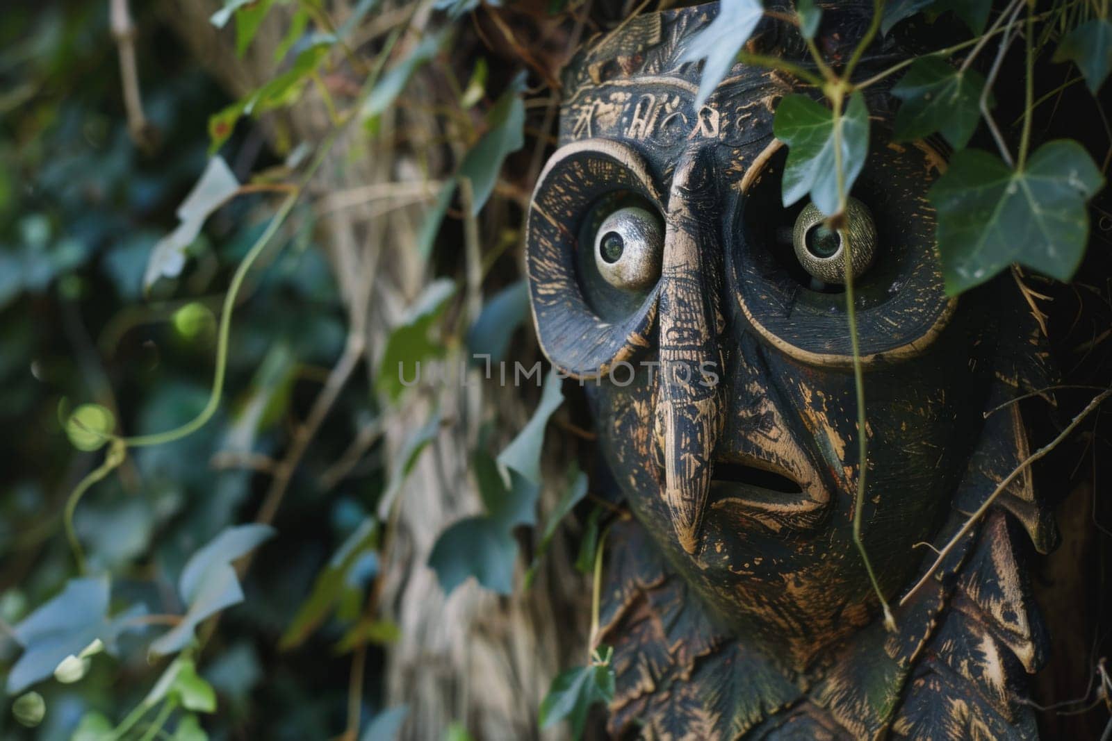 A statue depicting a man with detailed eyes and a prominent nose. The sculpture captures human facial features with precision and artistry, showcasing a lifelike representation of a mans head.