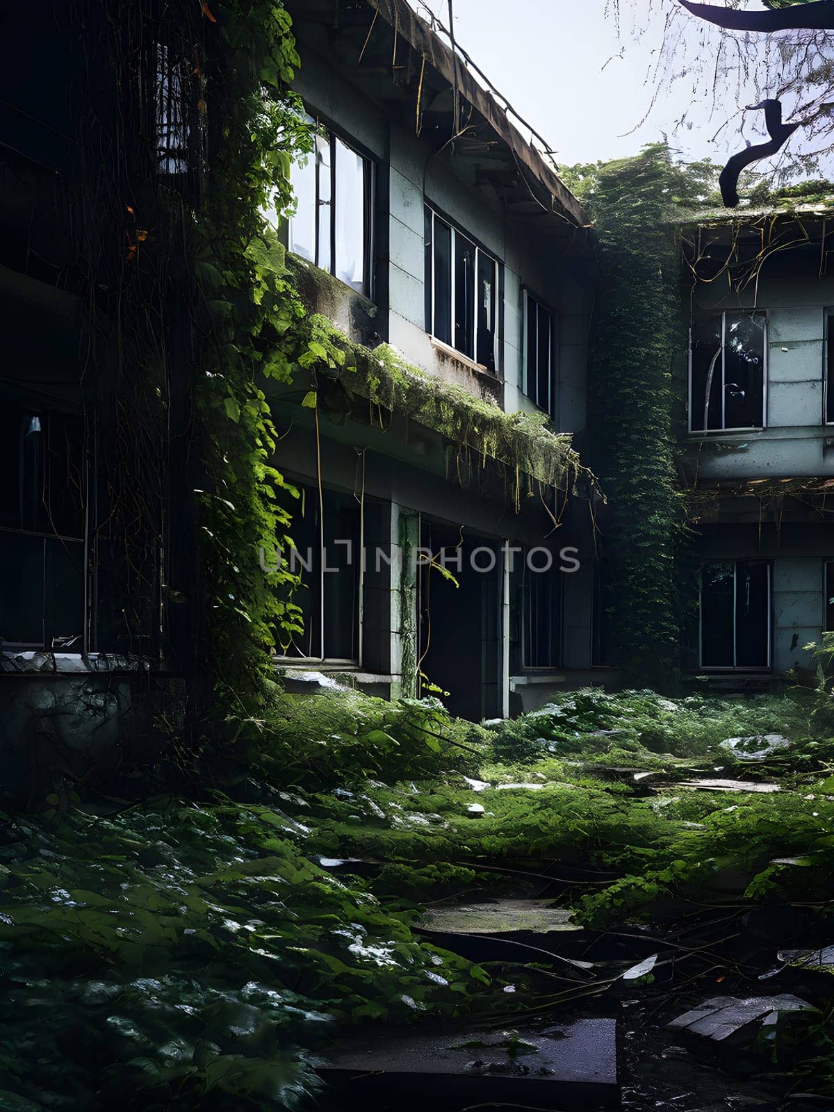 abandoned hospital exterior
