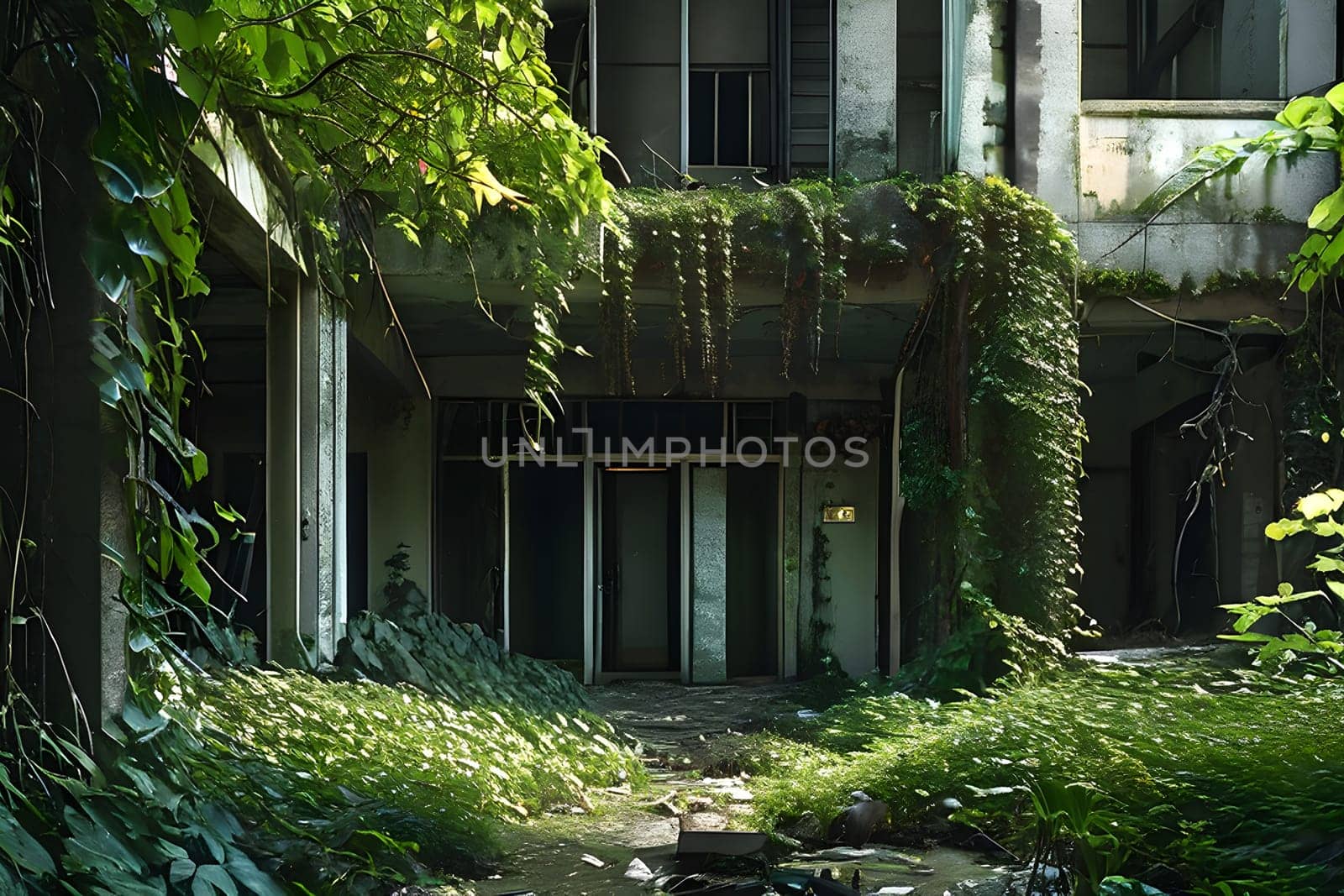 abandoned hospital exterior