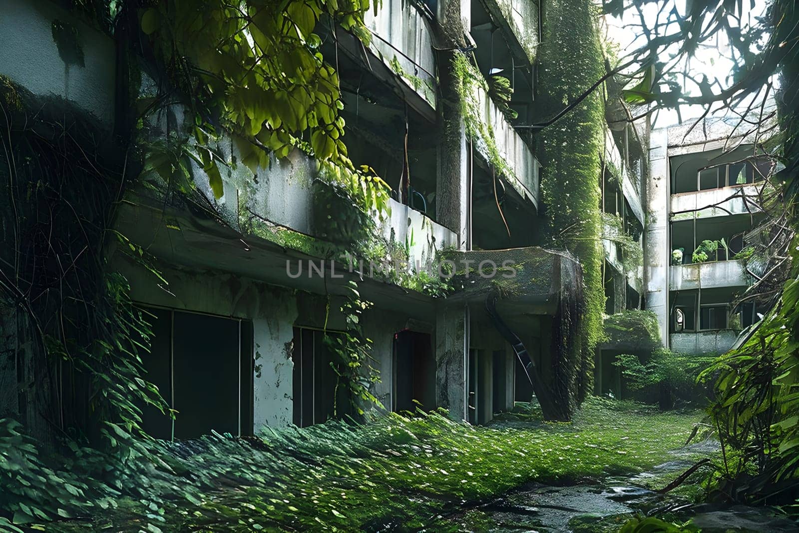 abandoned hospital exterior