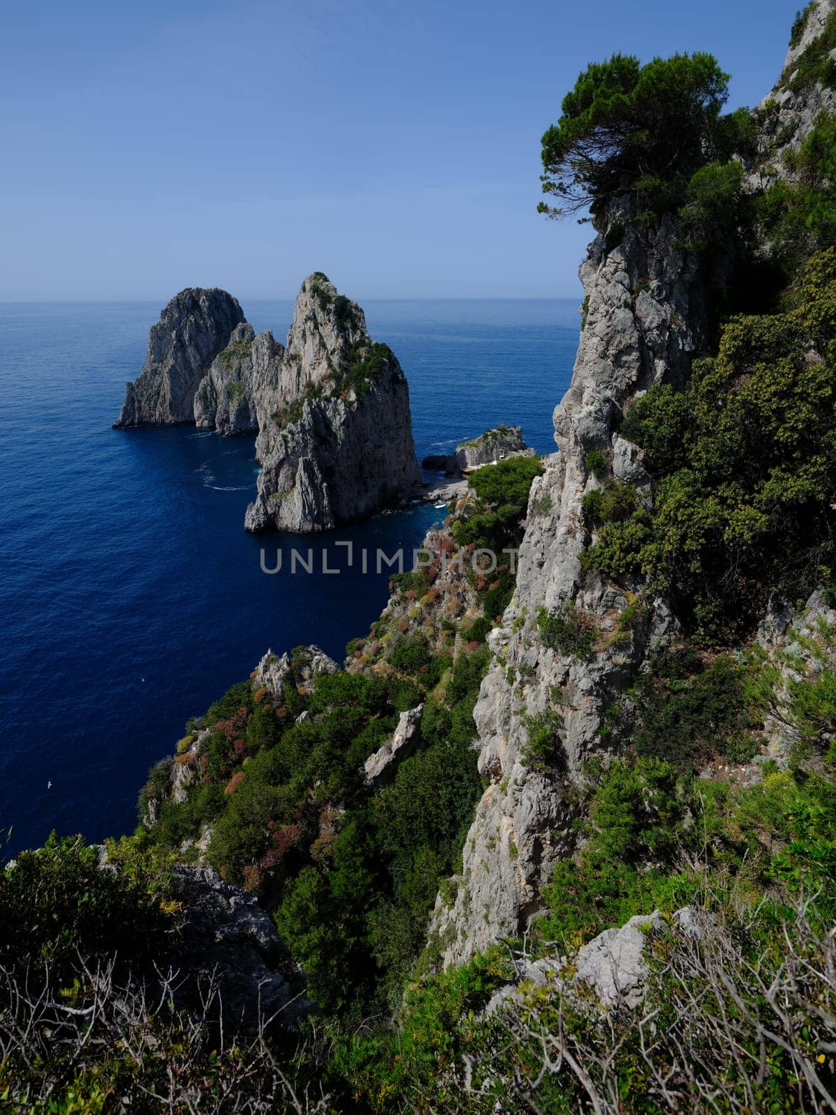 Seaside from Capri, island near Napoli,Italy