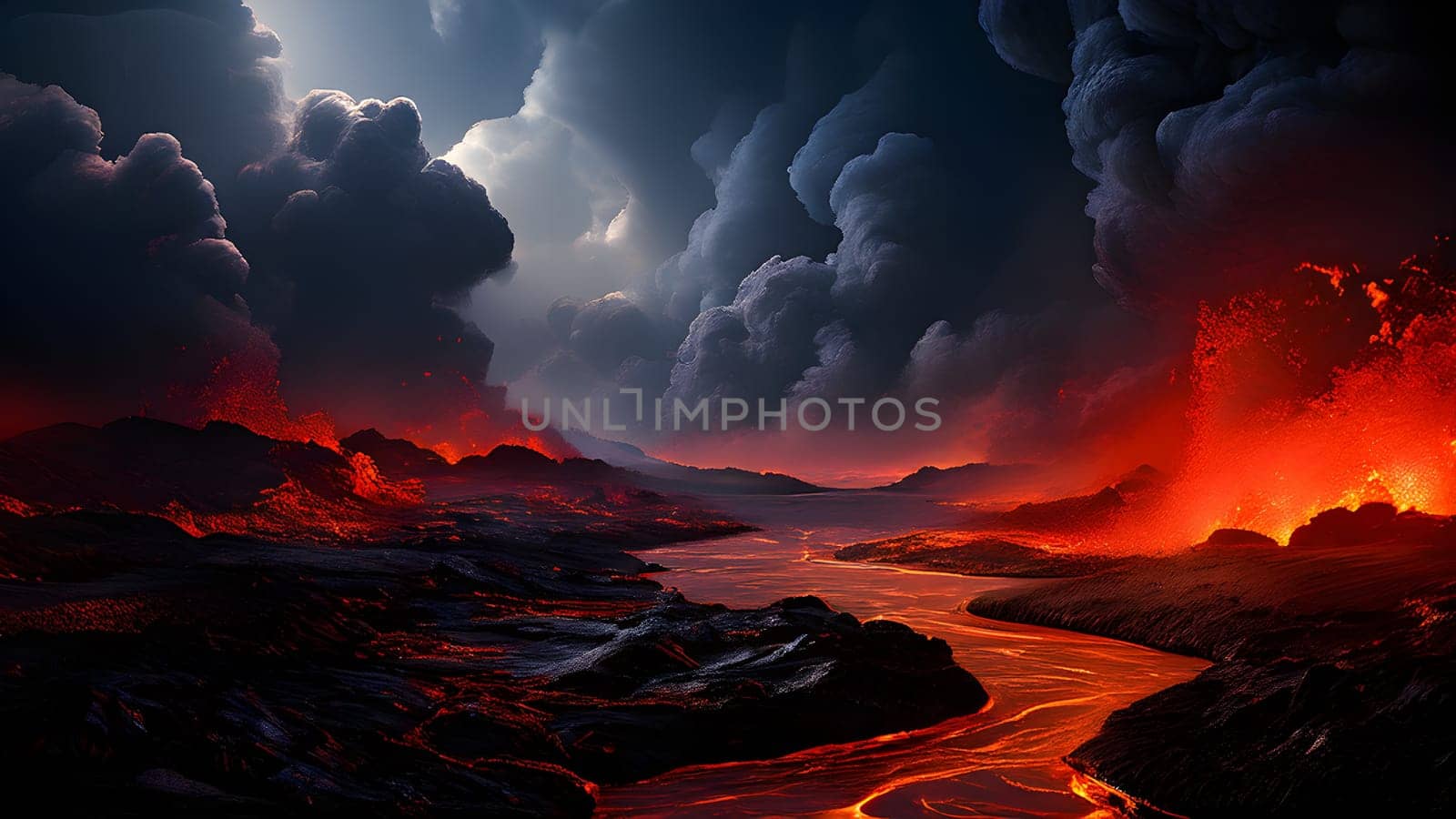 magma flow meeting ocean