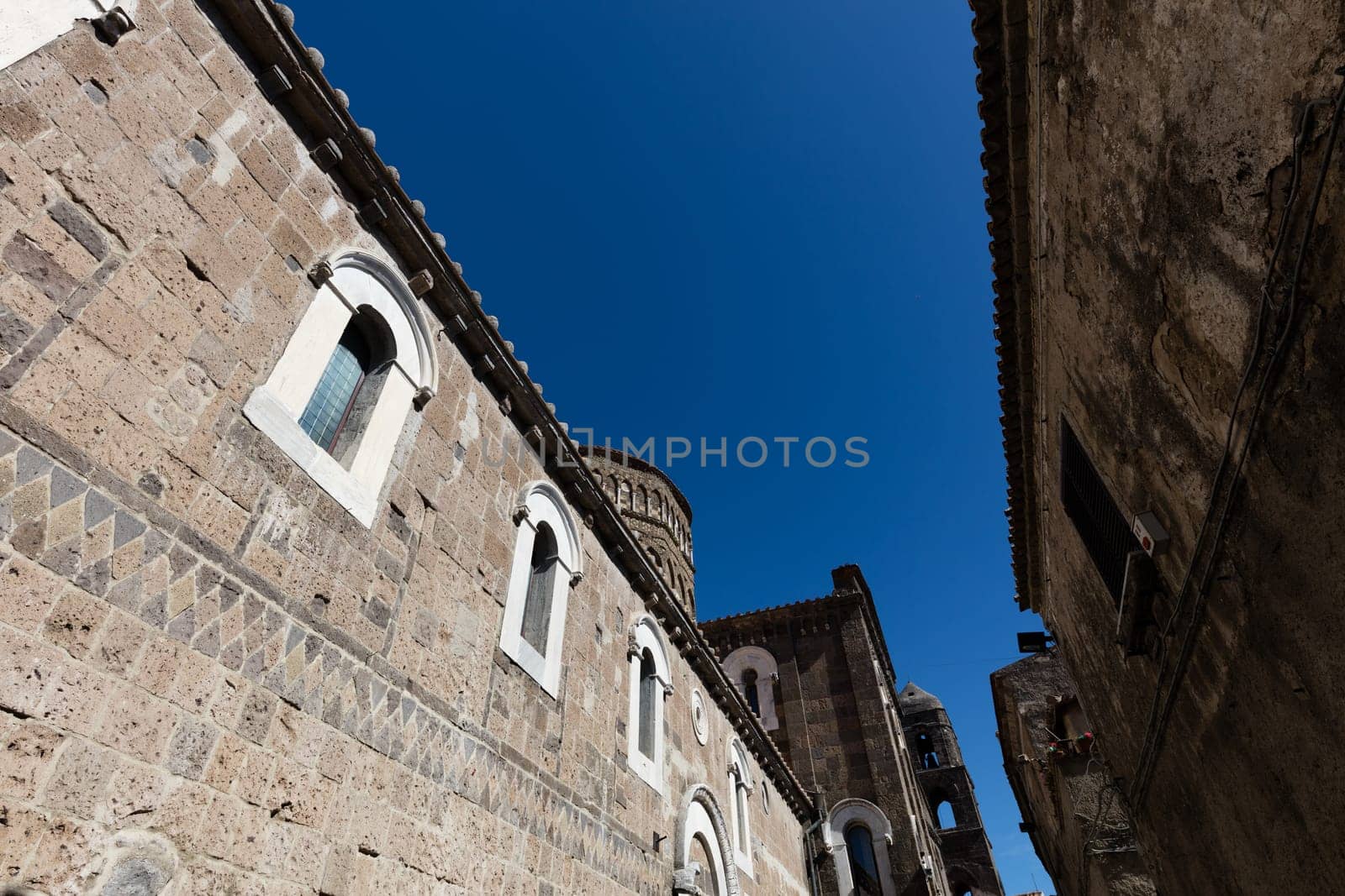 Ancient medieval streets of Caserta Vecchia. Italy