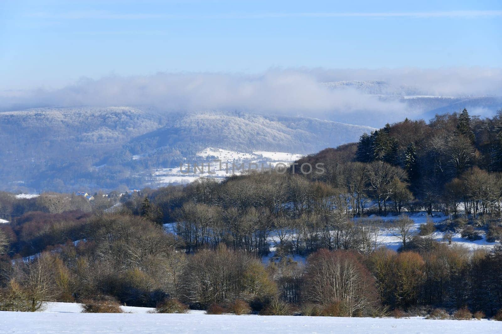 Winter landscape in the beautiful Rhön