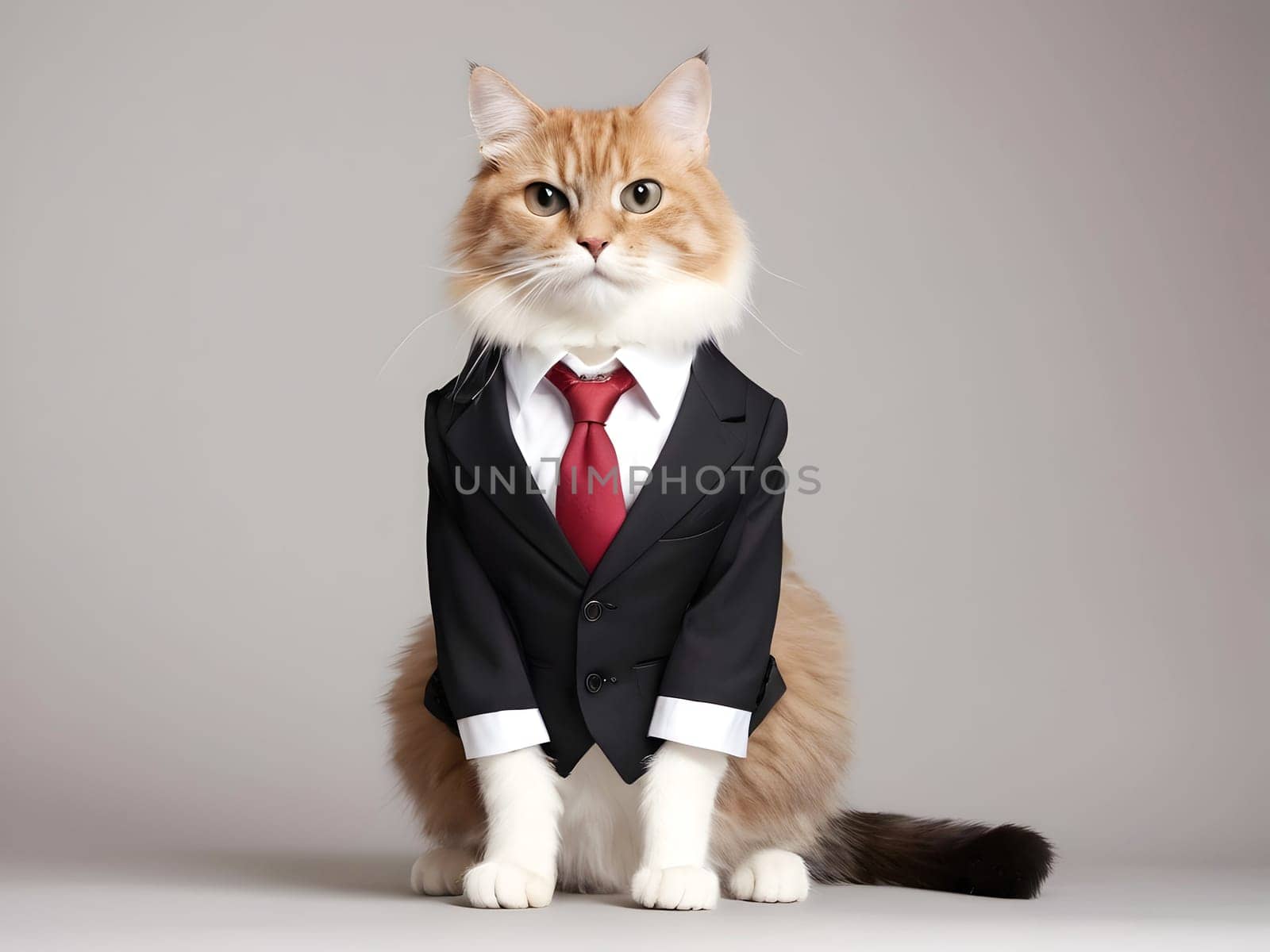 Cat portrait in the elegant suit