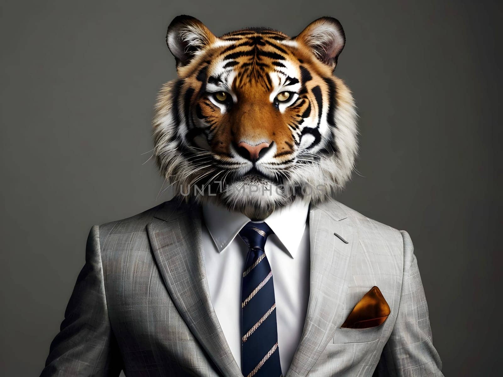 Tiger portrait in the suit