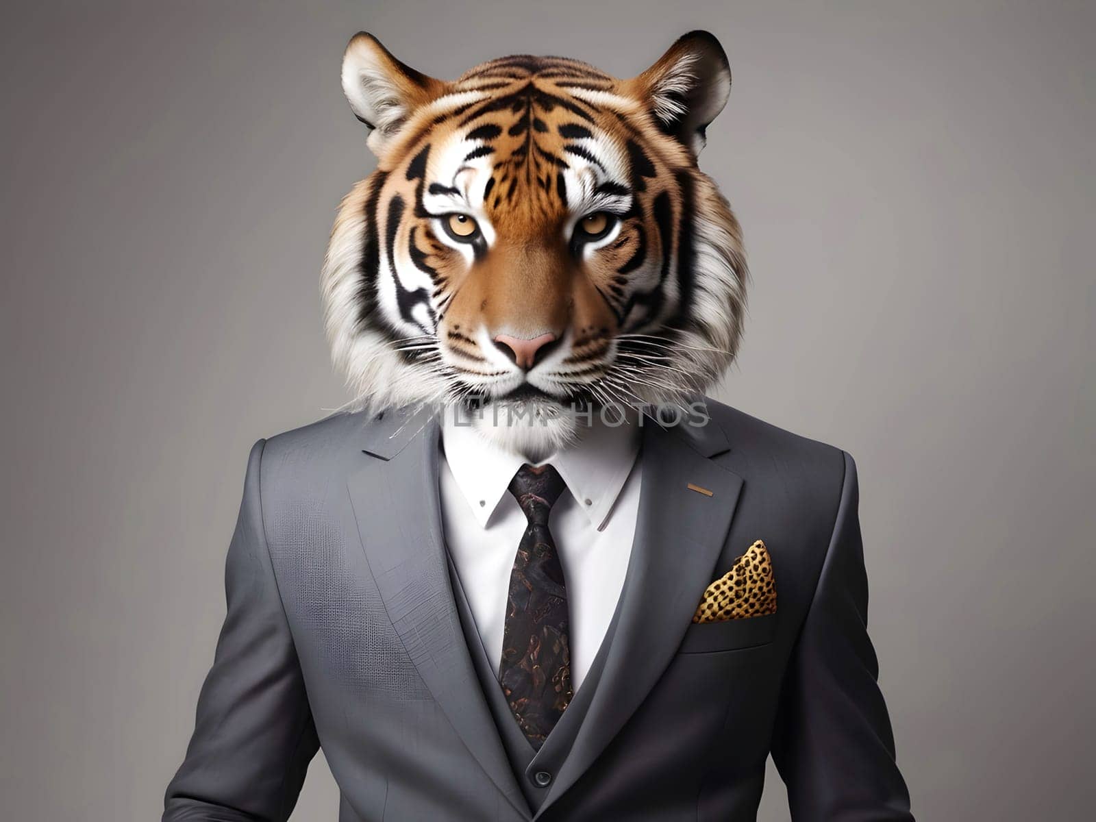 Tiger portrait in the suit
