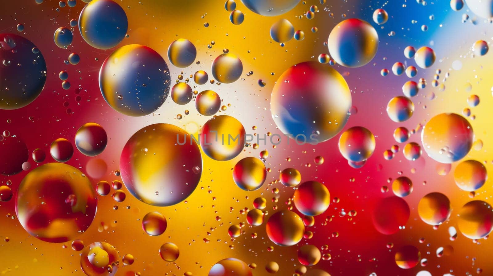 Capturing the mesmerizing beauty of oil droplets, emulsions, and suspensions in food, this vibrant image presents a symphony of colors dancing on the culinary canvas.