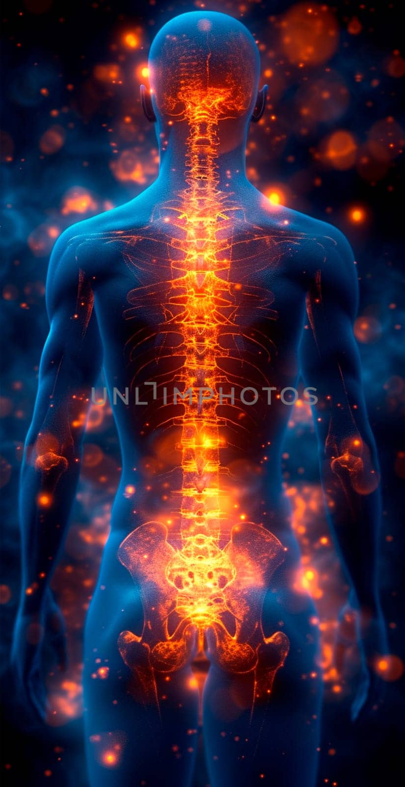 Medicine concept, spine treatment, private paid clinic AI generated image