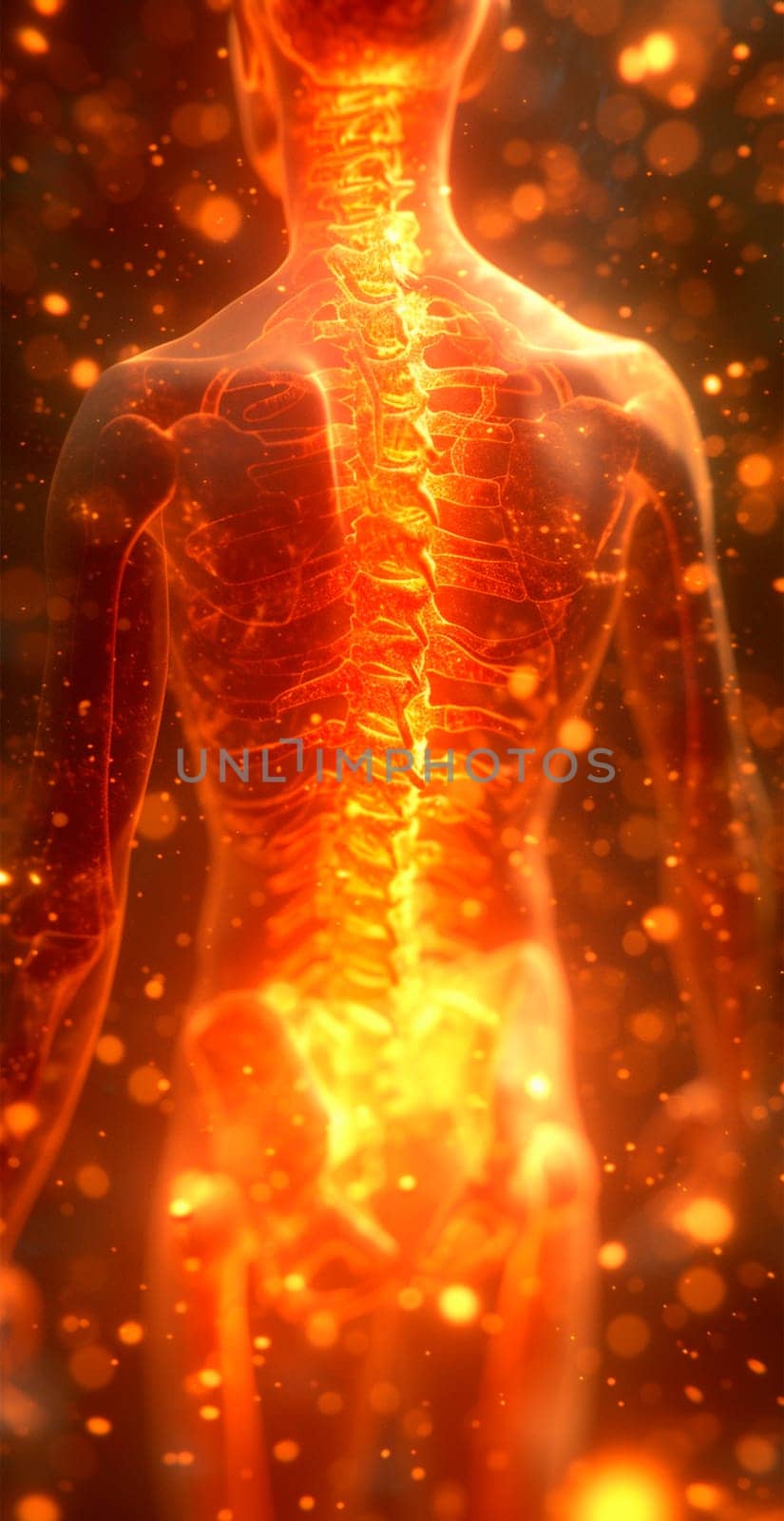Medicine concept, spine treatment, private paid clinic AI generated image