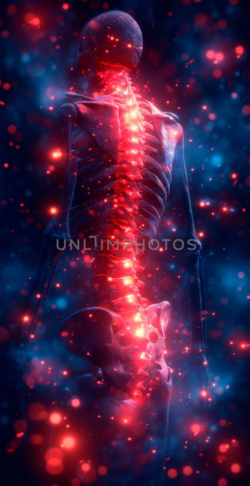 Medicine concept, spine treatment, private paid clinic AI generated image