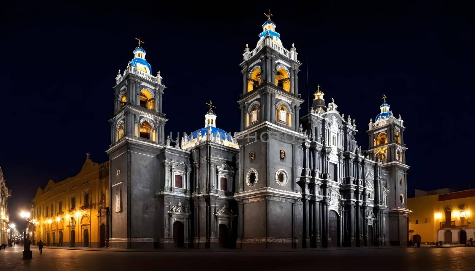 AI generated of the cathedral of san jose de guadalupe in oaxaca, mexico
