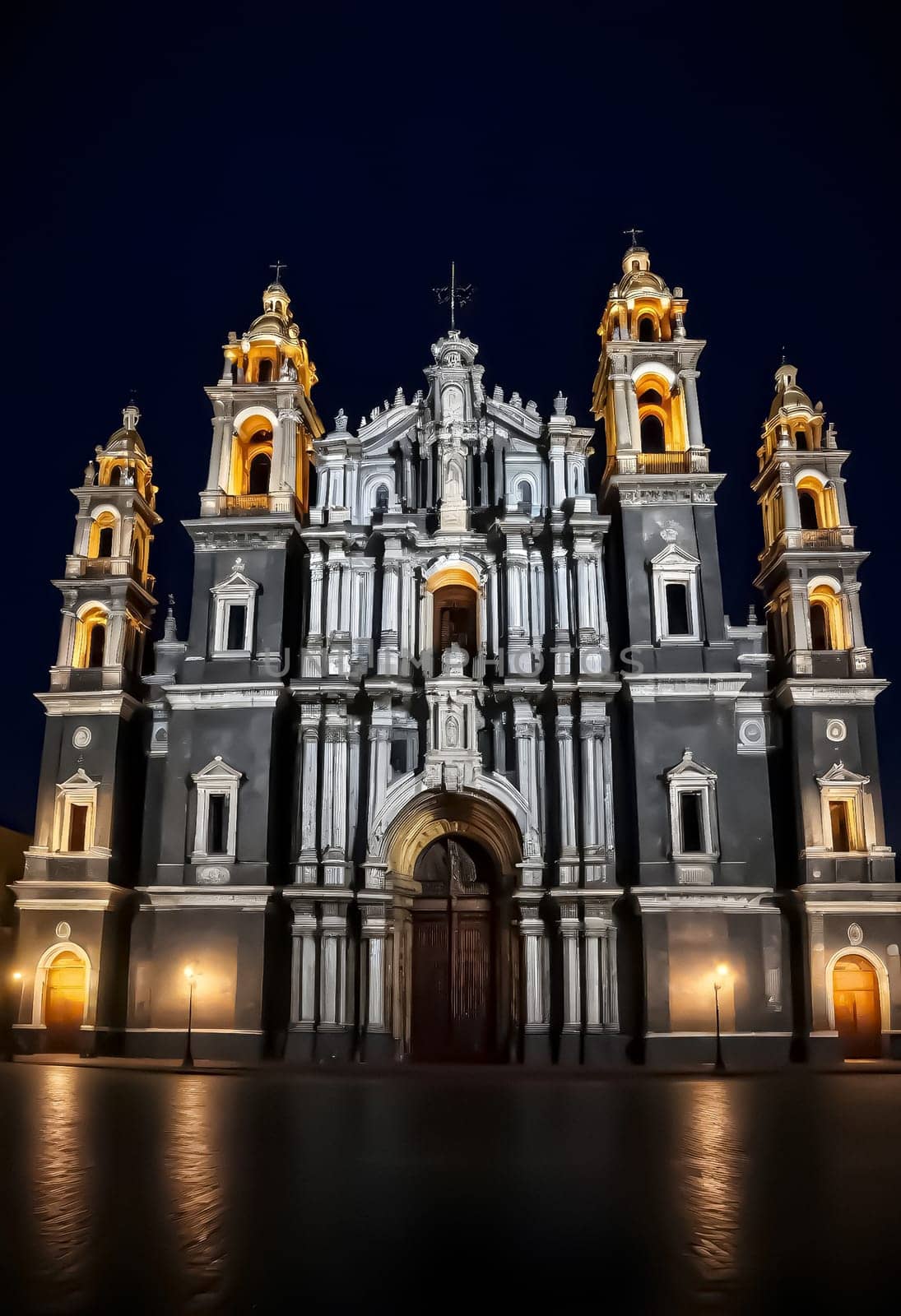 AI generated of the cathedral of san jose de guadalupe in guadalajara, mexico