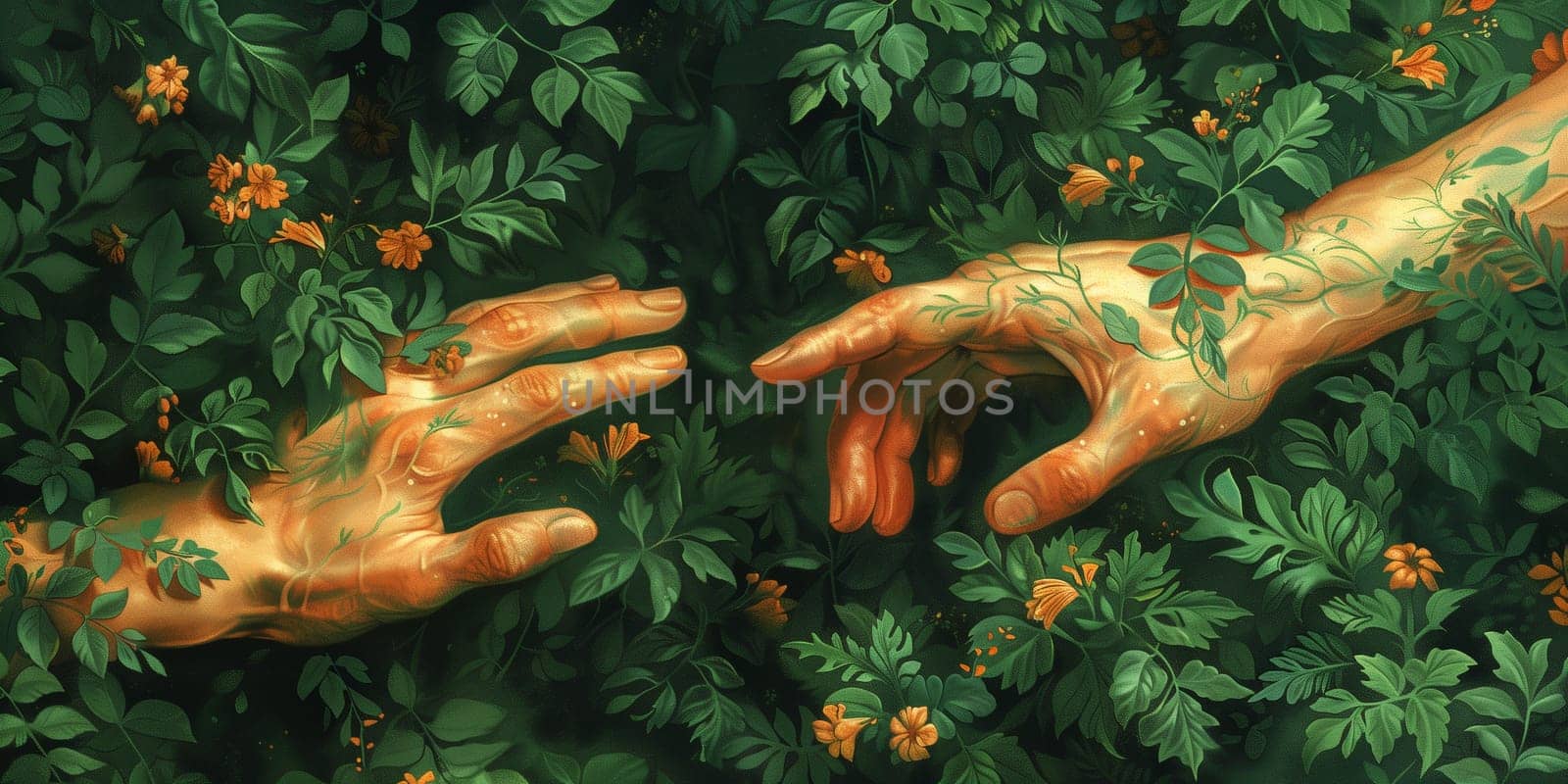 Hand connecting to protect nature, green deal, planet earth, sustainable lifestyle, ecology and environment