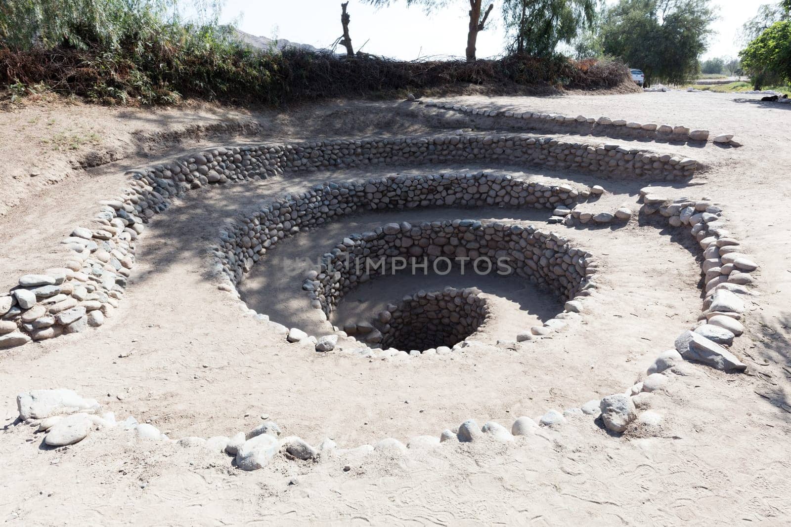 Entrance to the Cantalloc aueduct, Nazca, Peru