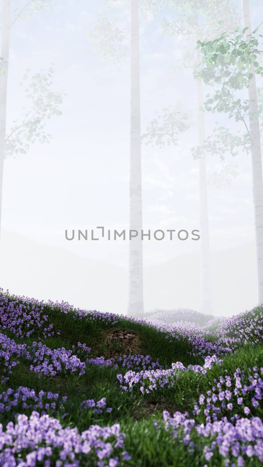 3D illustration Background for advertising and wallpaper in nature and travel scene. 3D rendering in decorative concept.
