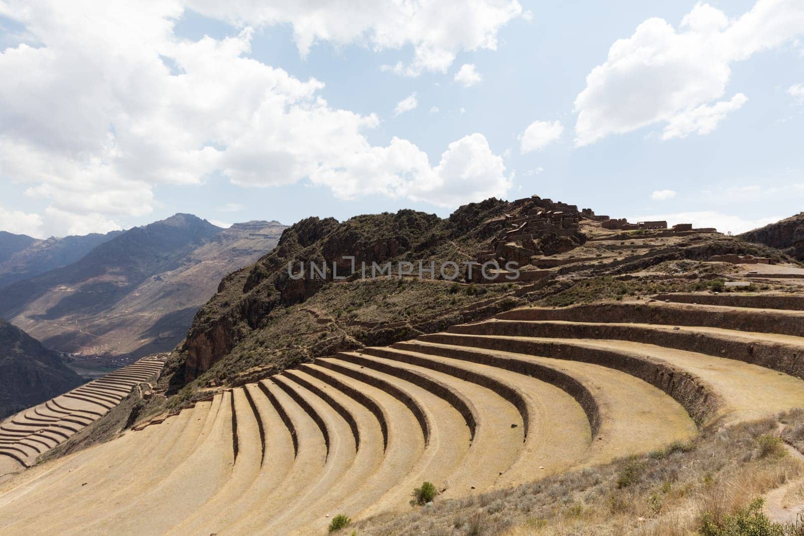Terraced circular depressions at Moray in Peru