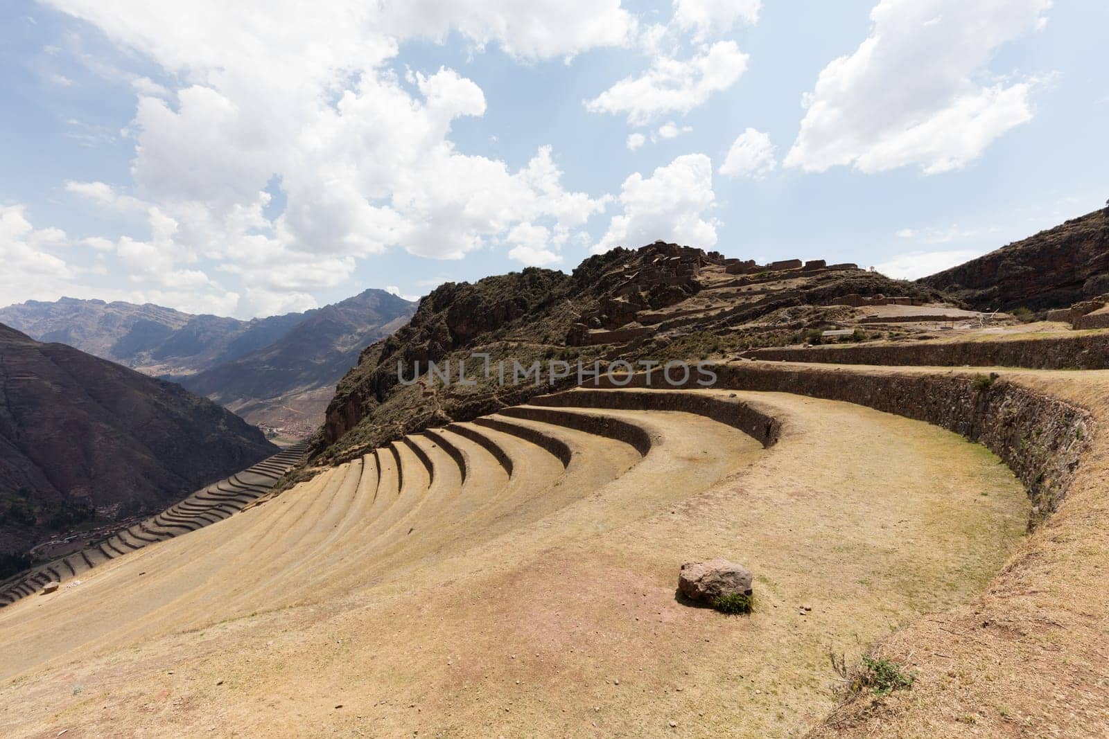 Terraced circular depressions at Moray in Peru