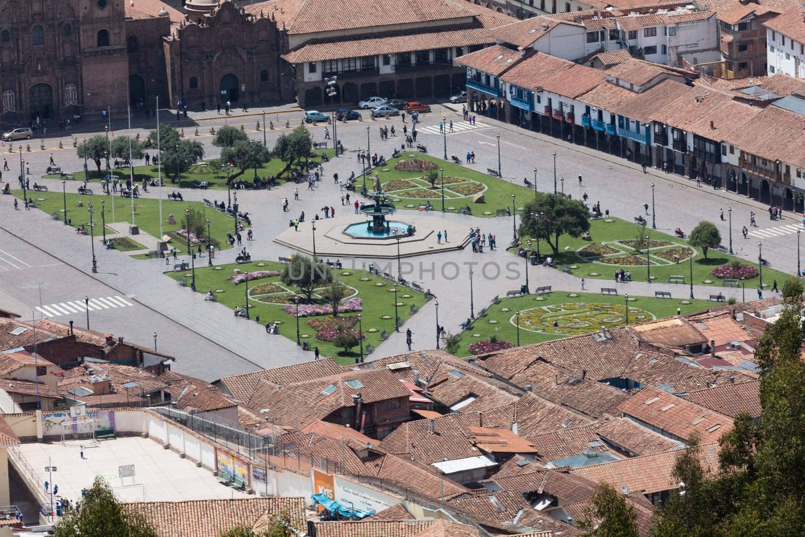 View of Cuzco  from  Fortress of Saqsaywaman, Peru