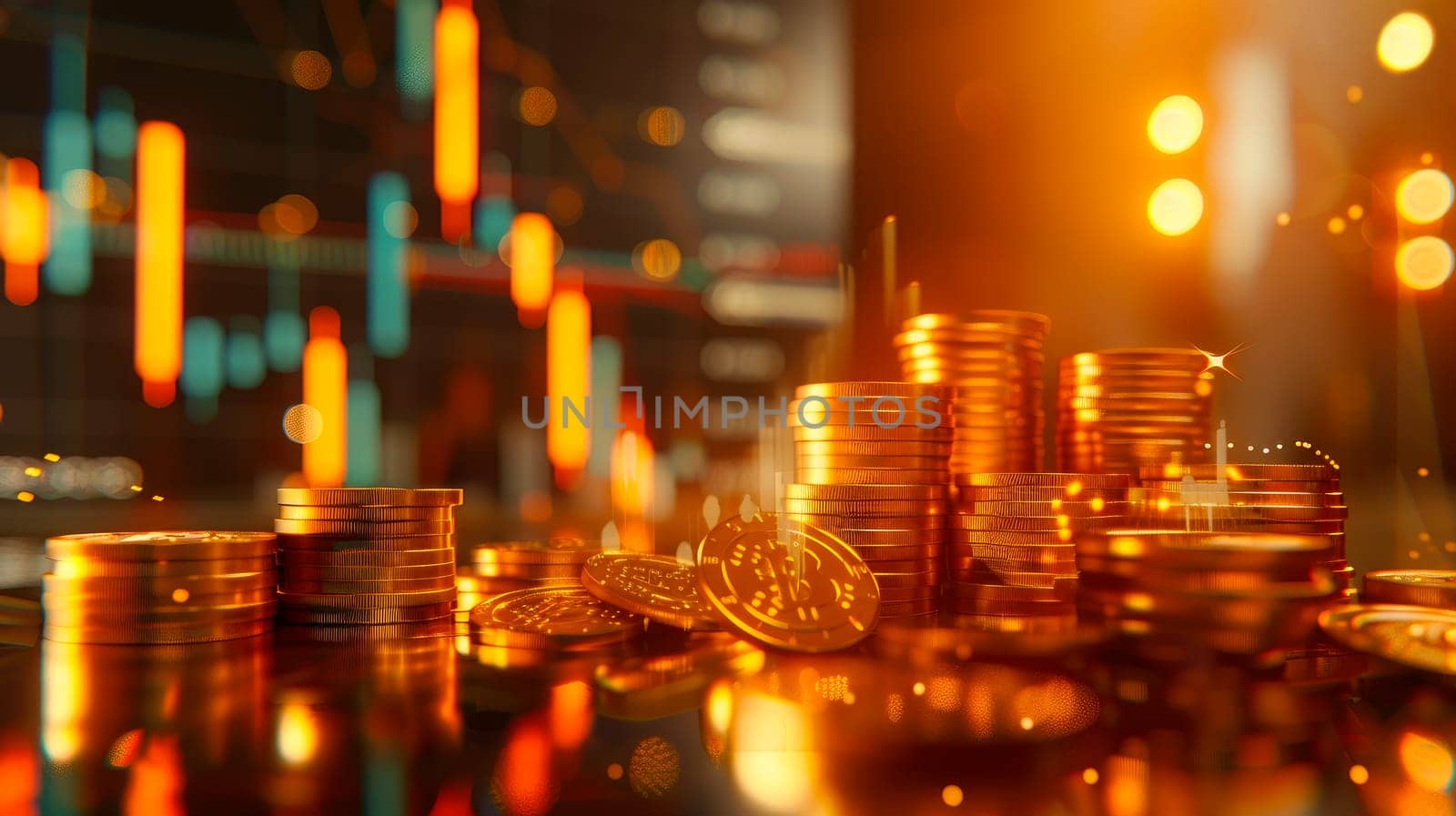 Background for business ideas and design. Chart for financial investment concept. AI generated