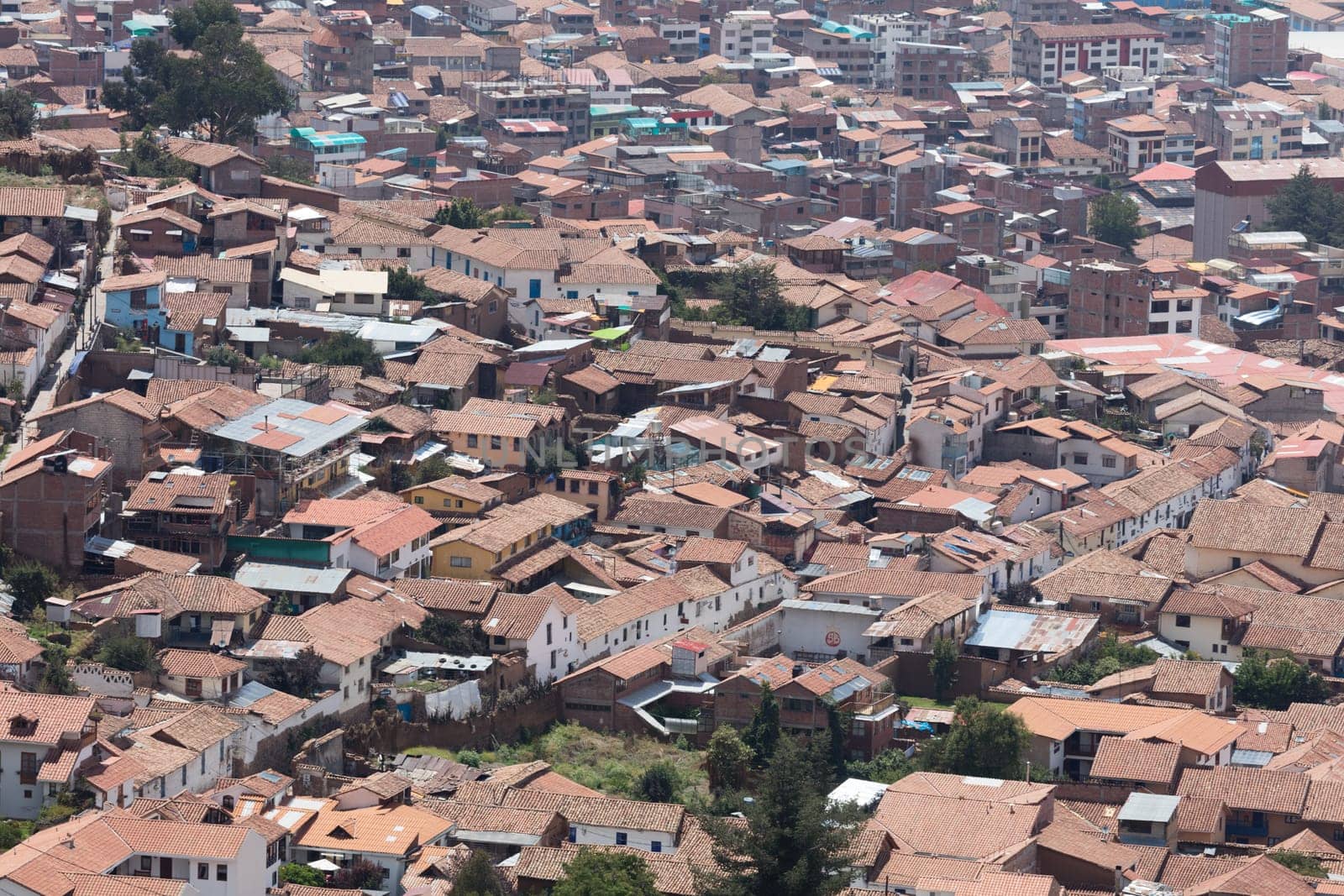 View of Cuzco  from  Fortress of Saqsaywaman, Peru
