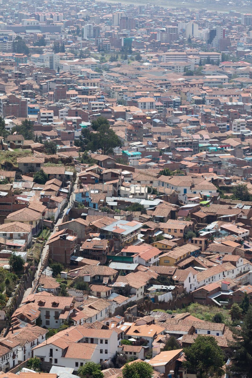 View of Cuzco  from  Fortress of Saqsaywaman, Peru