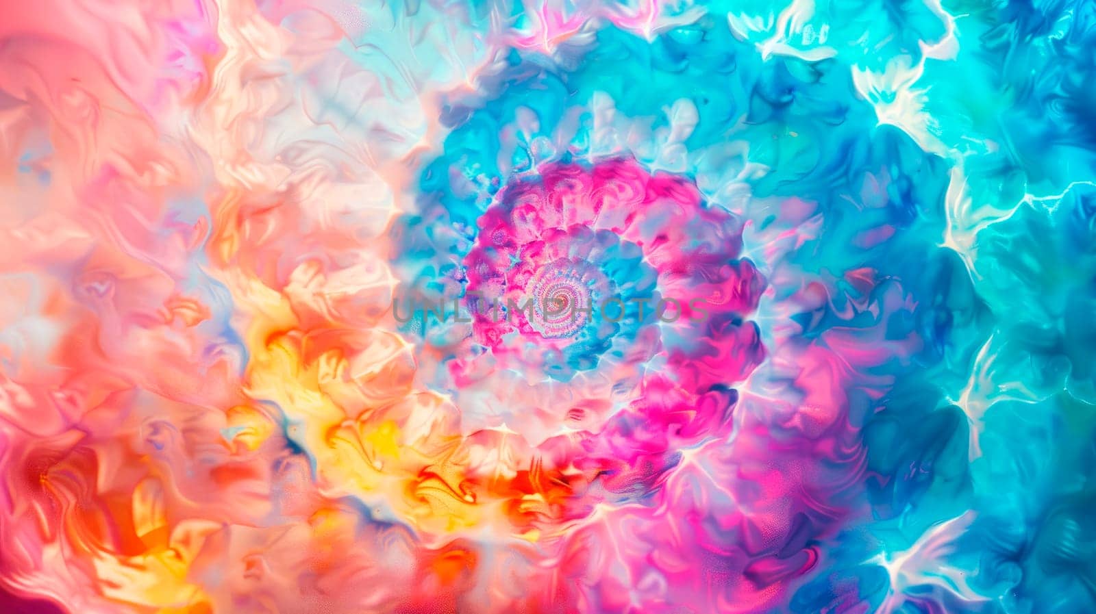 Close-up view of amazing colored pattern of a nautilus shell. AI generated