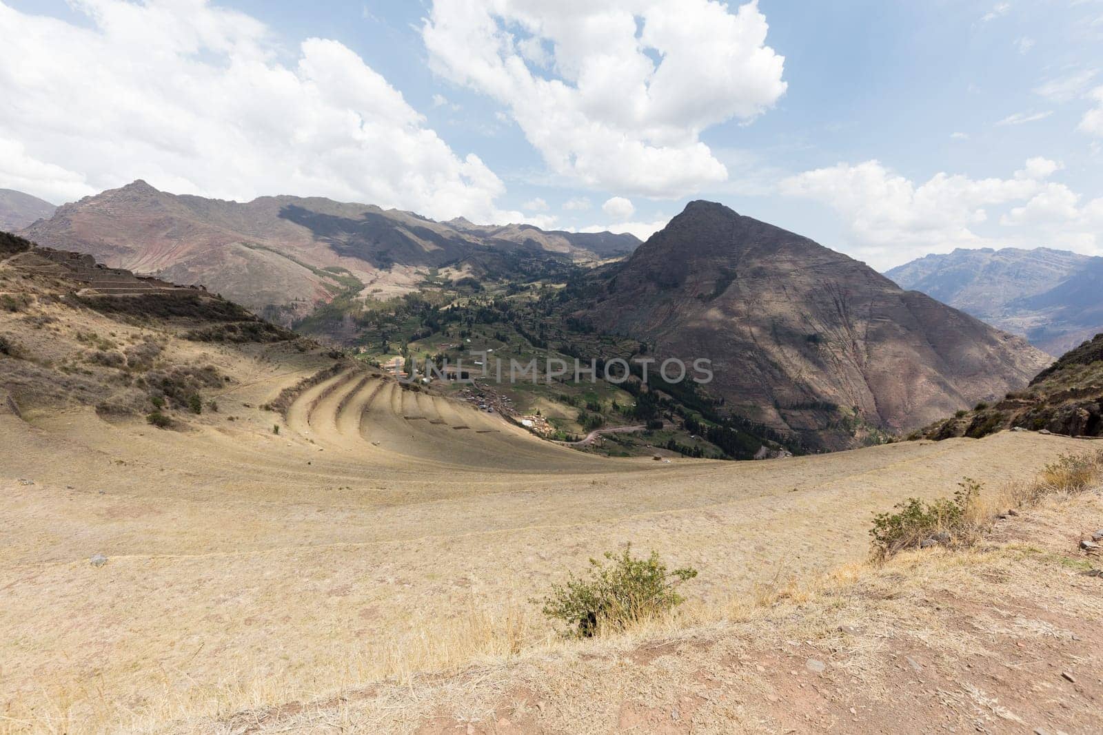 Terraced circular depressions at Moray in Peru