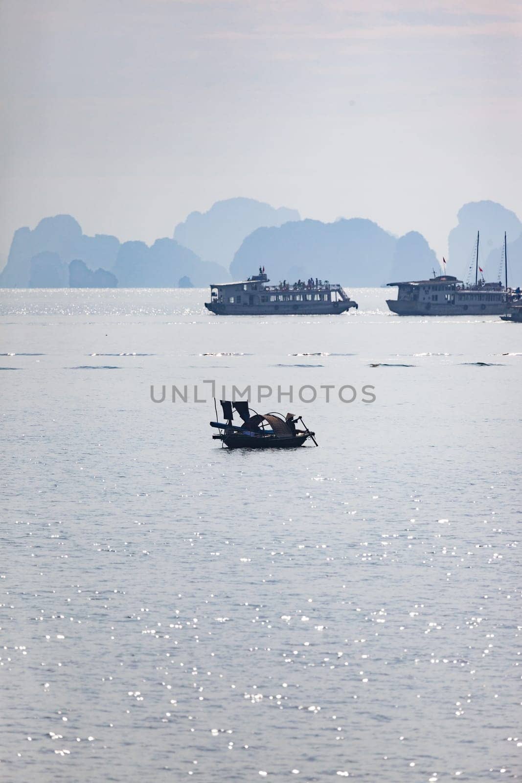 Halong bay in Vietnam. UNESCO World Heritage Site.