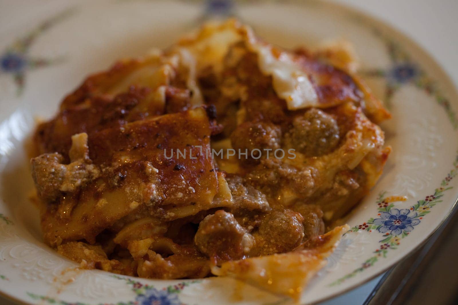 Lasagna, traditional carnival dish od neapolitan cuisine