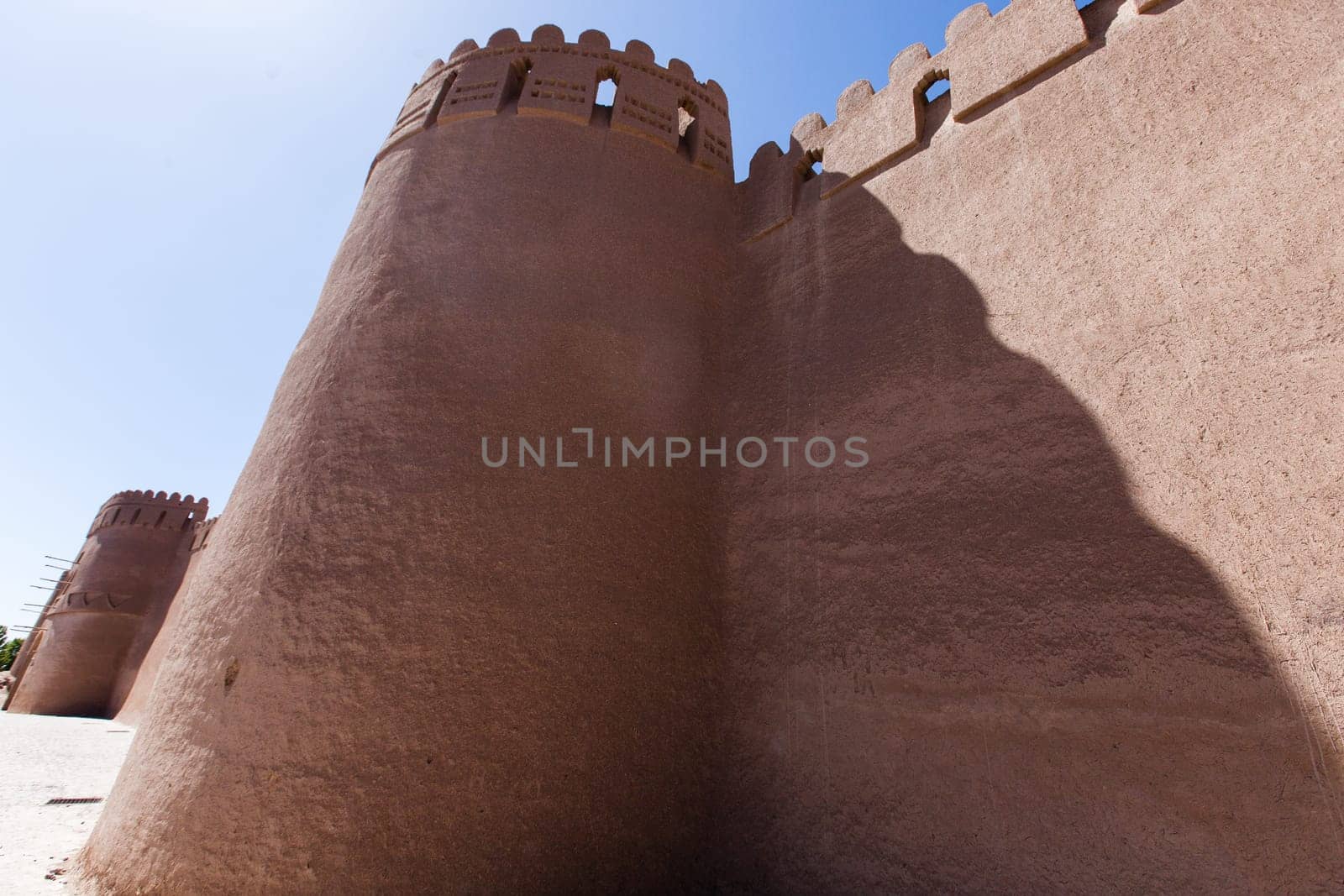 Ruins of Rayen citadel of middle ages in Iran