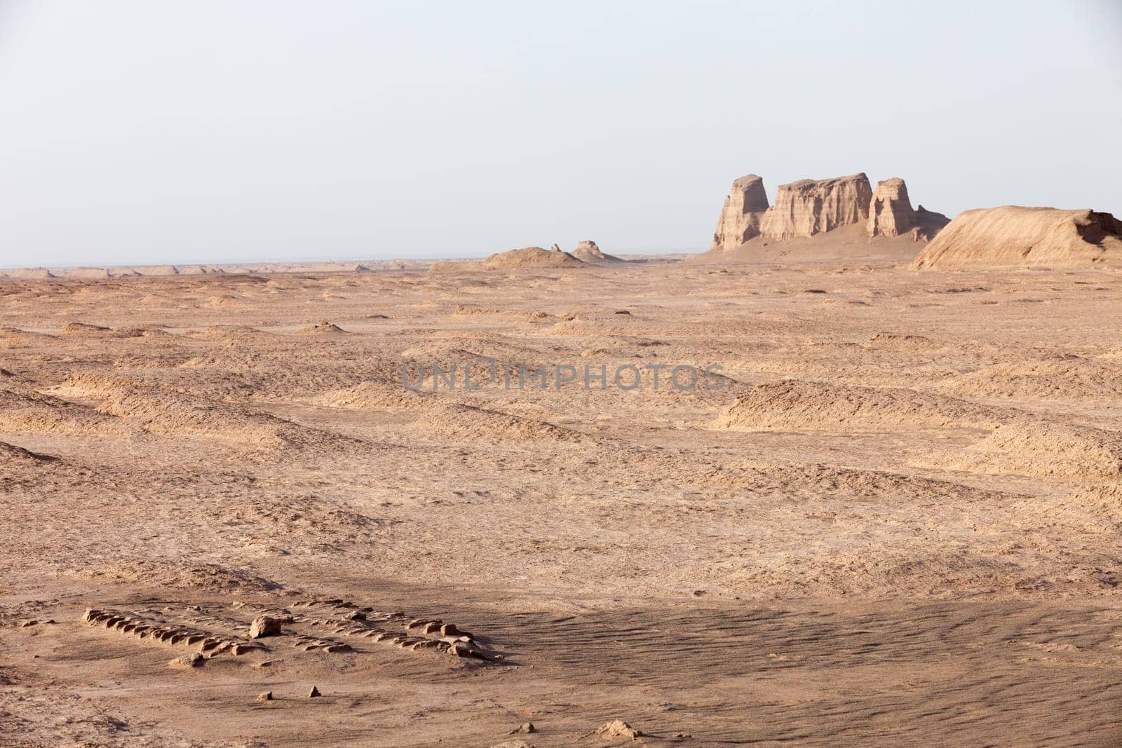 Shahdad desert, with dunes  with the shape of a caste , Iran