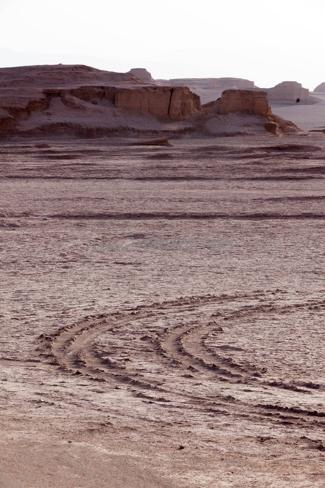 Shahdad desert, with dunes  with the shape of a caste , Iran