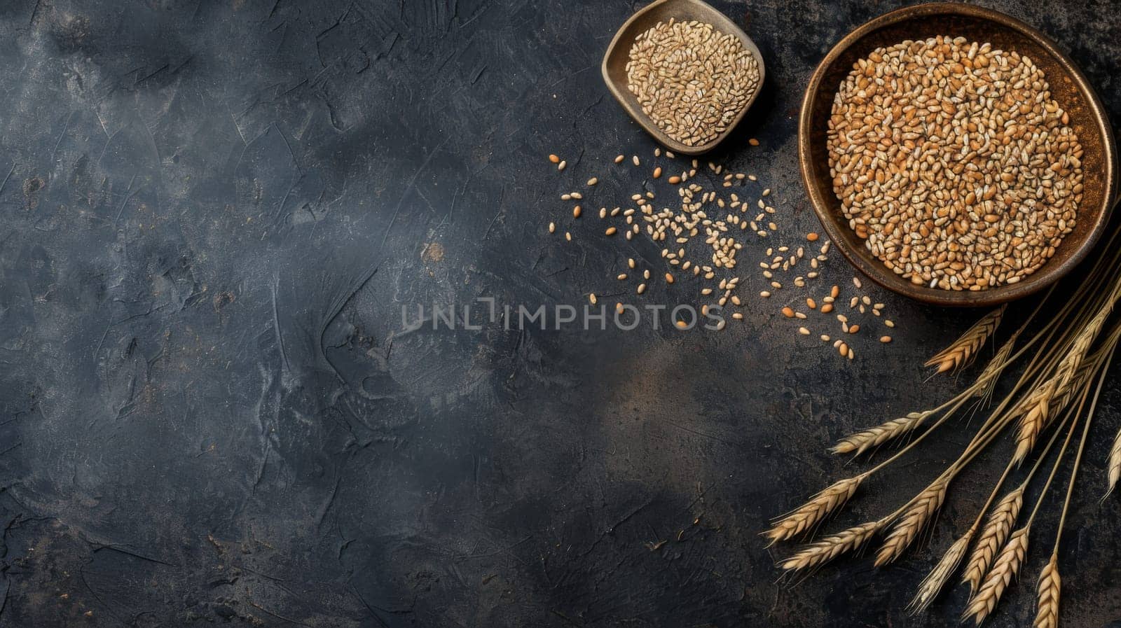 A view of two bowls of oatmeal placed side by side on a wooden table. The oatmeal is steaming, indicating it is freshly made and ready to eat.