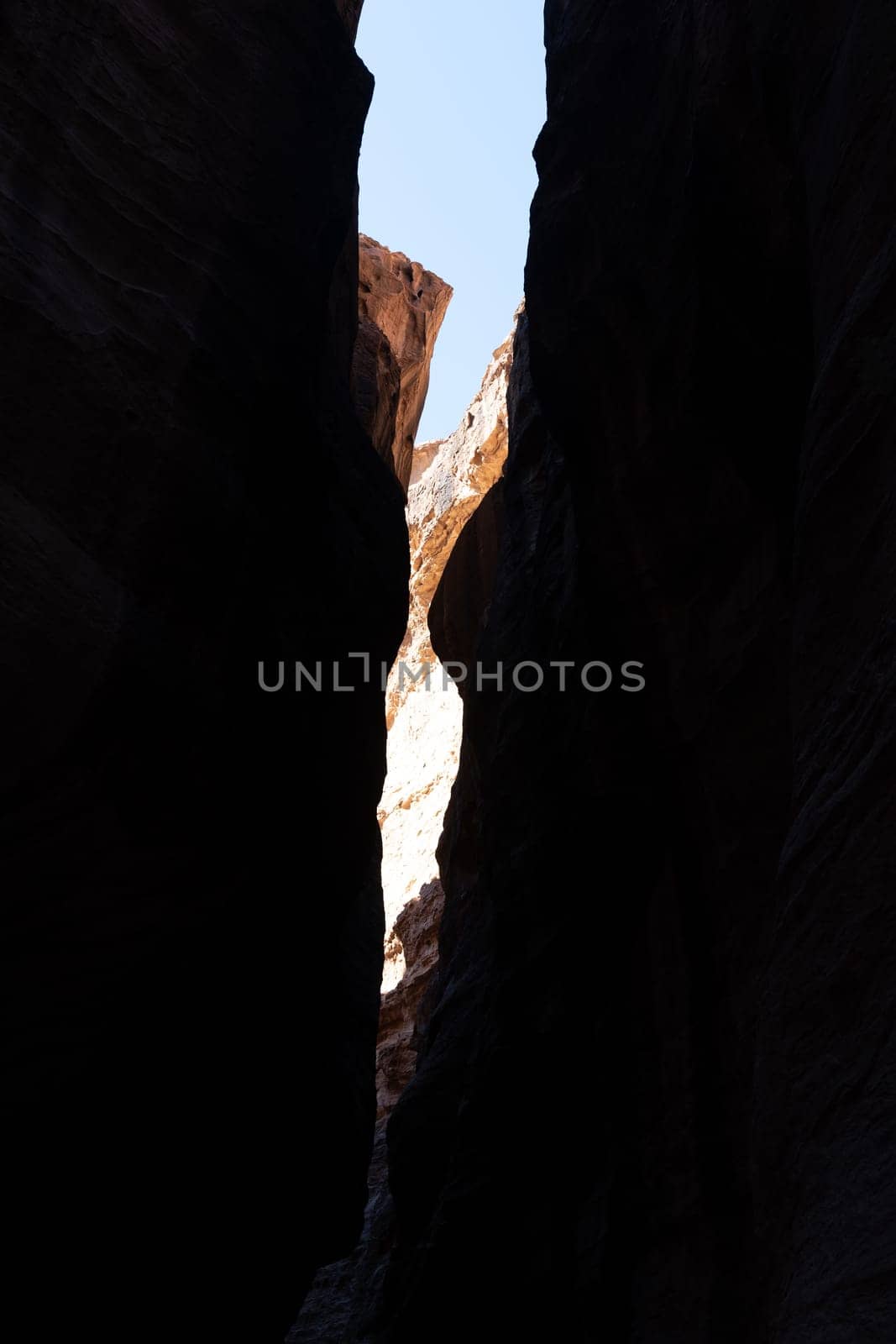 Canyon at the entrance in Petra, Jordan ancient city