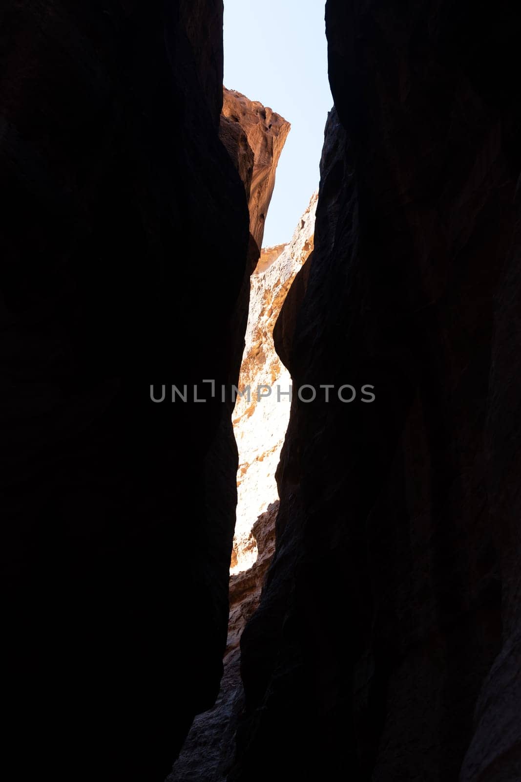 Canyon at the entrance in Petra, Jordan ancient city