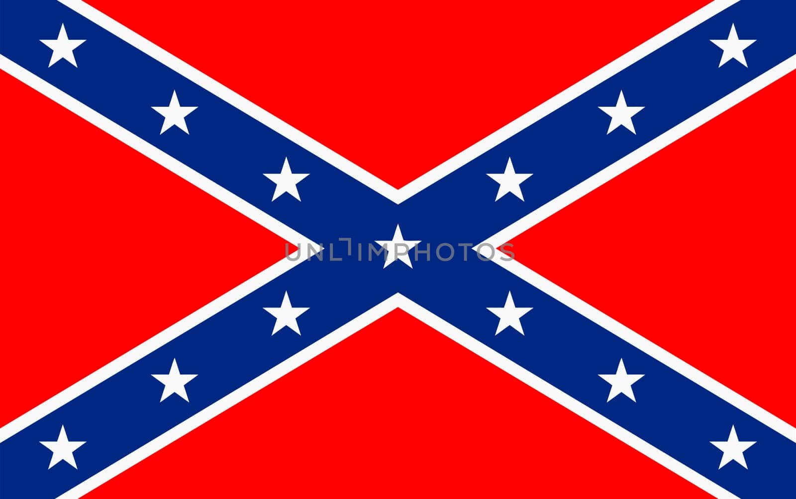 National flag of the Confederate States of America - vector illustration.