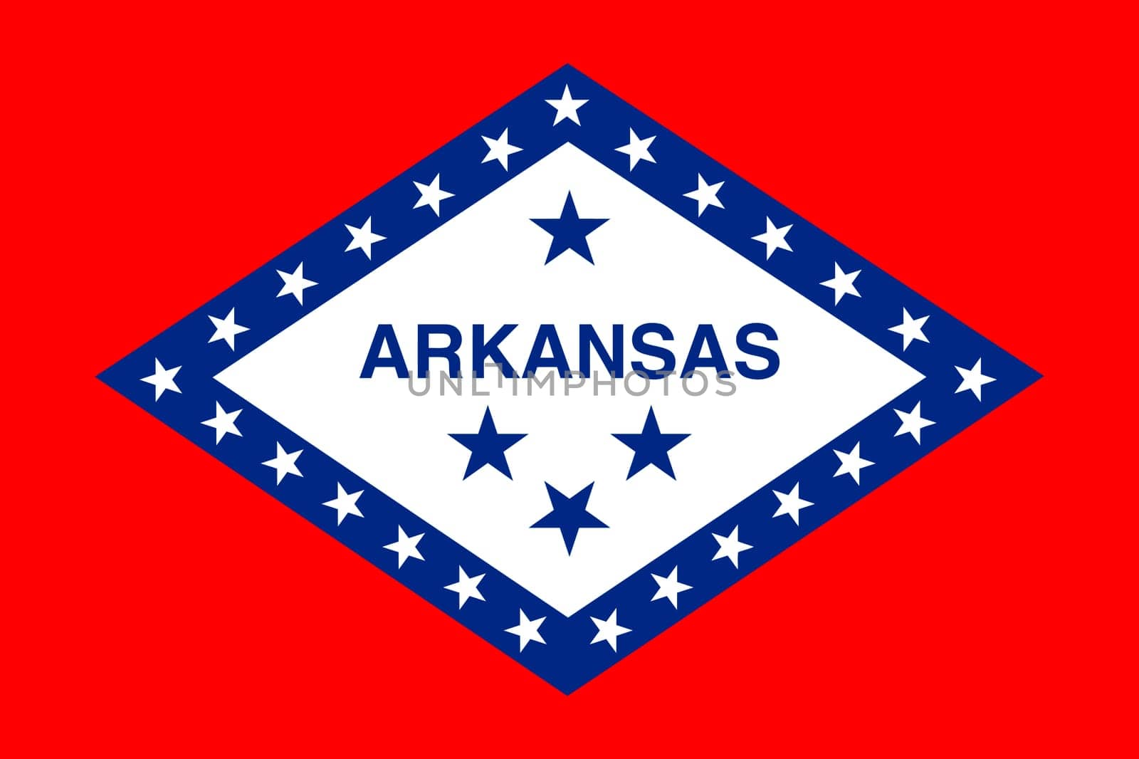 High detailed vector flag of Arkansas