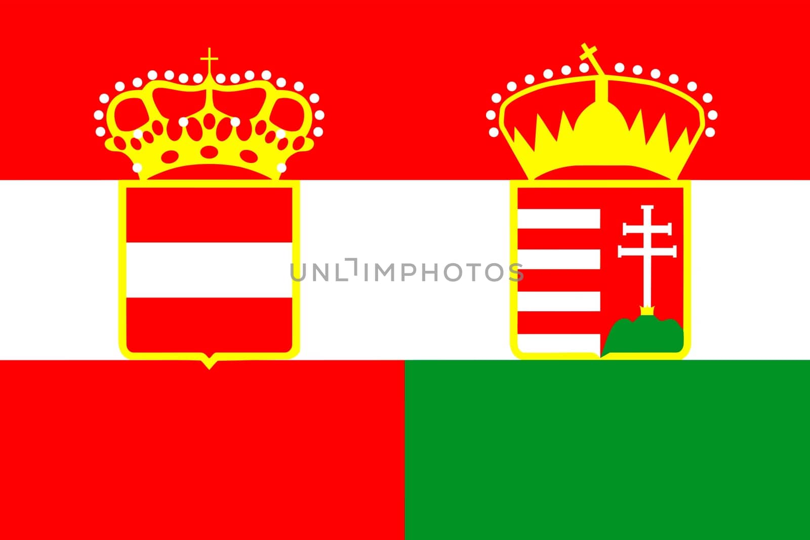 Austria-Hungary flag. History symbol.
