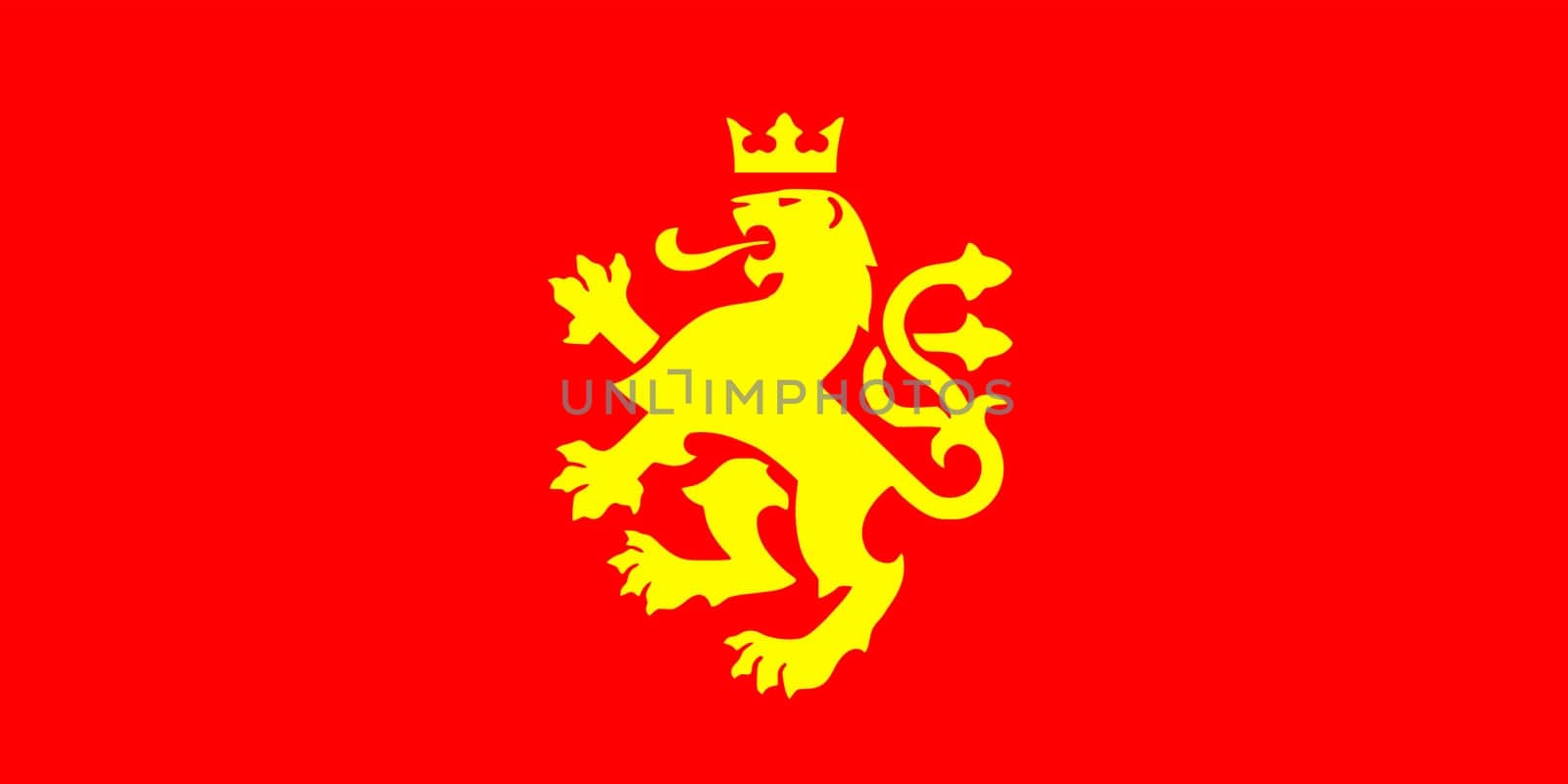 North Macedonia National Flag (Macedonian flag) - Waving background illustration. Highly detailed realistic 3D rendering