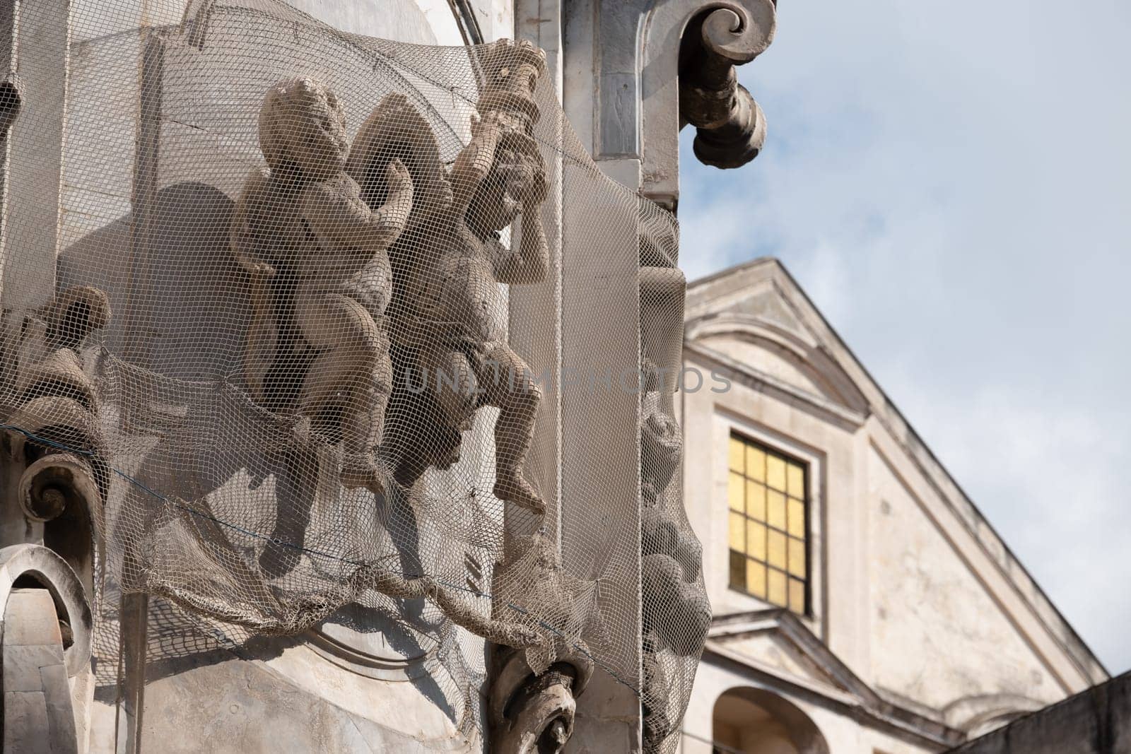 The famous ashlar of  Gesù Nuovo church in Historical center of Naples