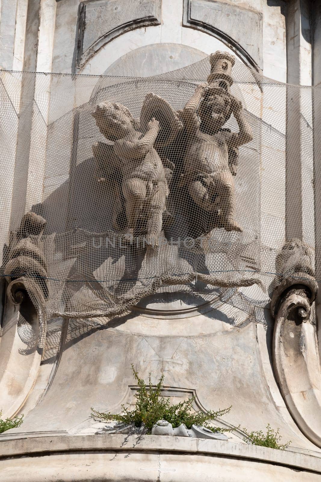 The famous ashlar of  Gesù Nuovo church in Historical center of Naples