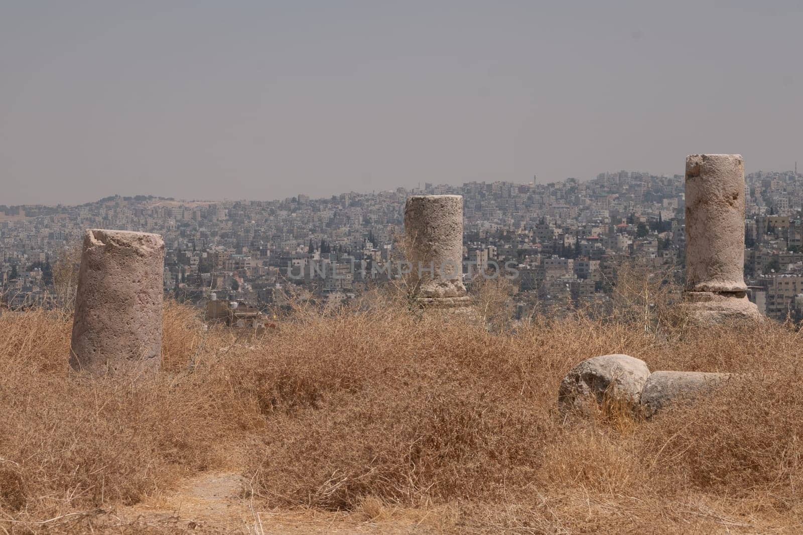Panorama of Amman from citadel ,Jordan