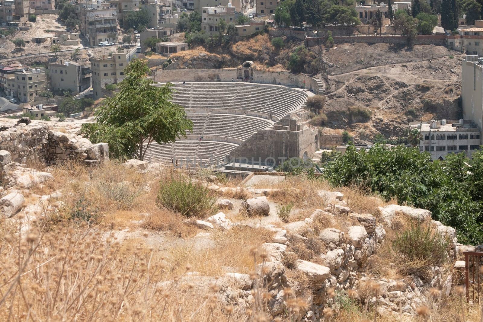 Panorama of Amman from citadel ,Jordan