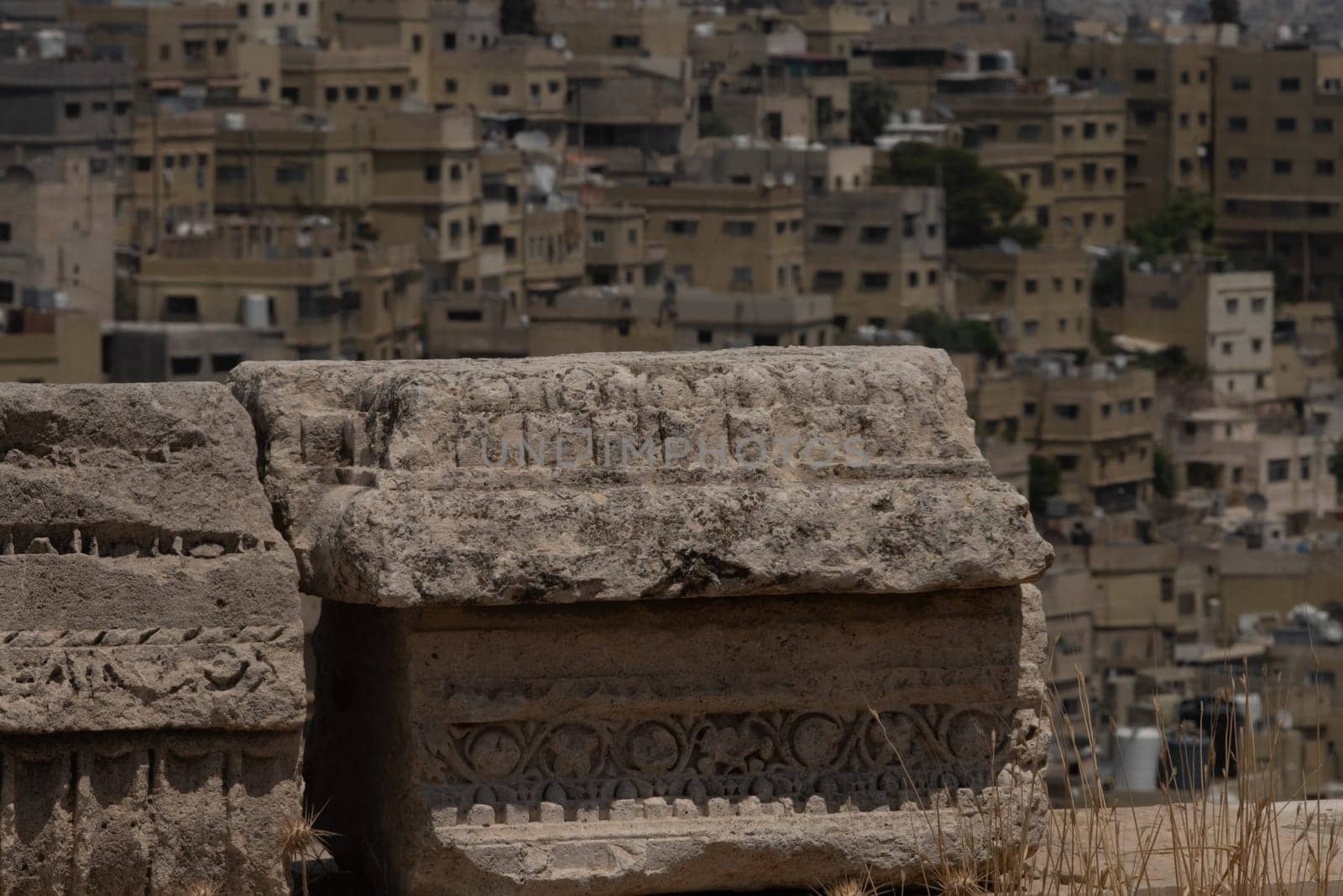 ruins in the citadel in Amman, Jordan