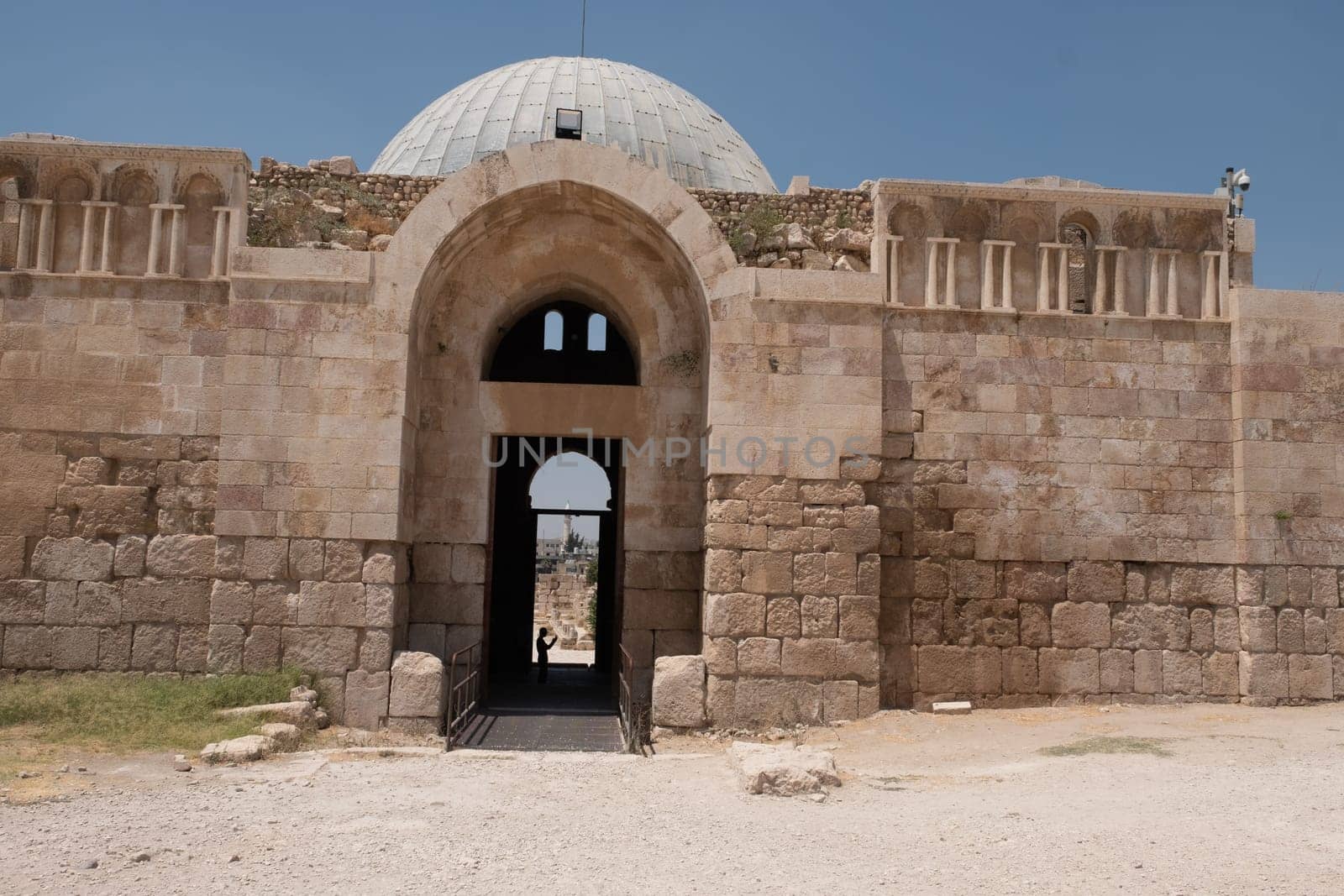 ruins in the citadel in Amman, Jordan