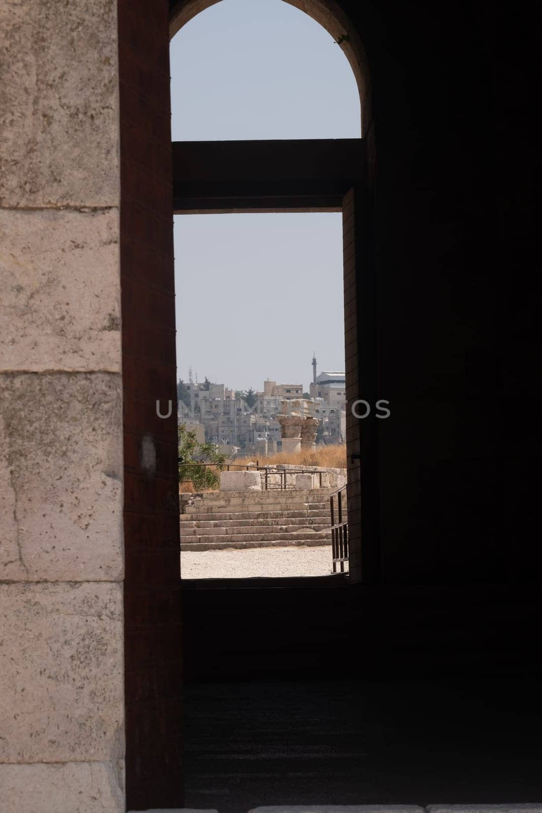 ruins in the citadel in Amman, Jordan