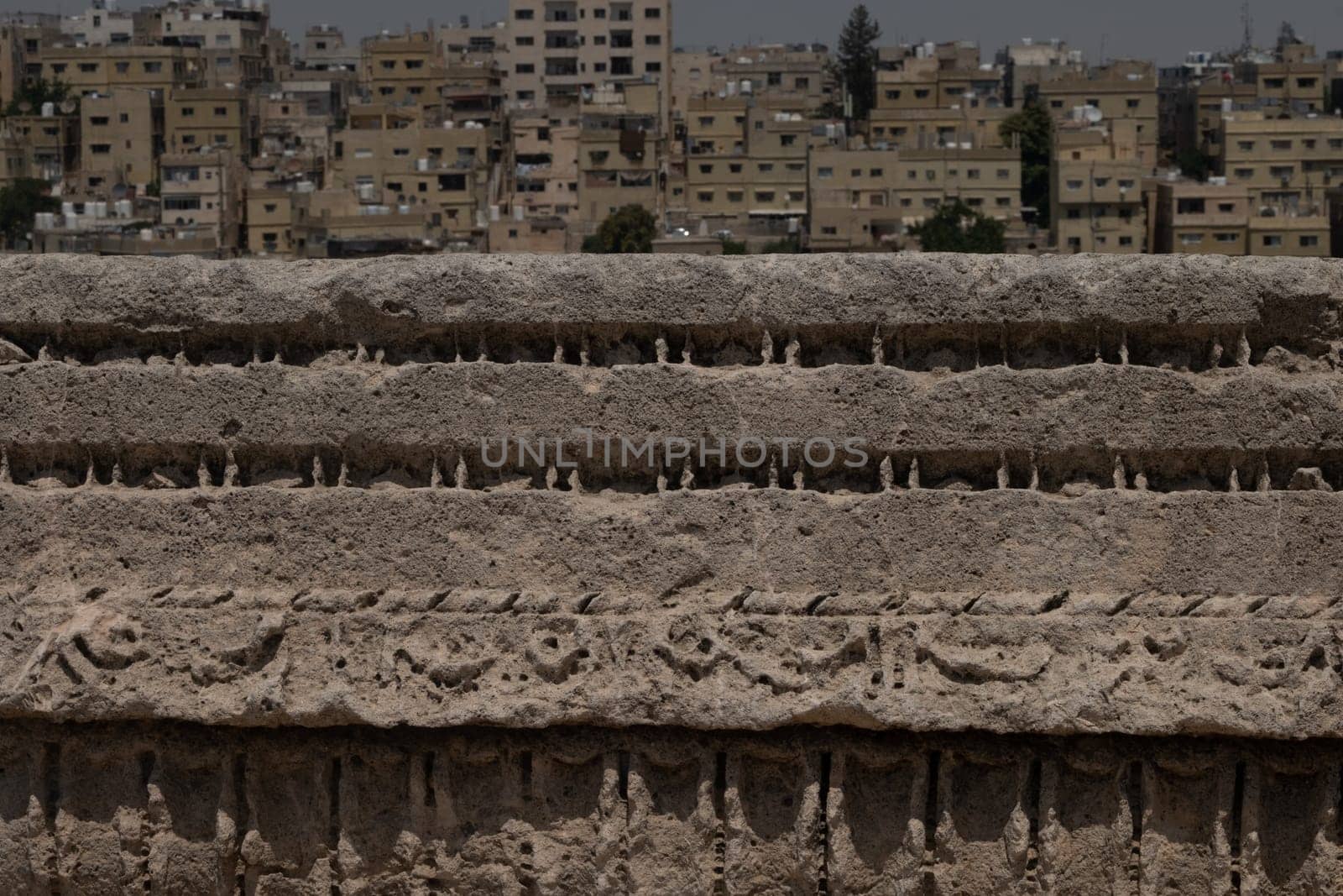 ruins in the citadel in Amman, Jordan