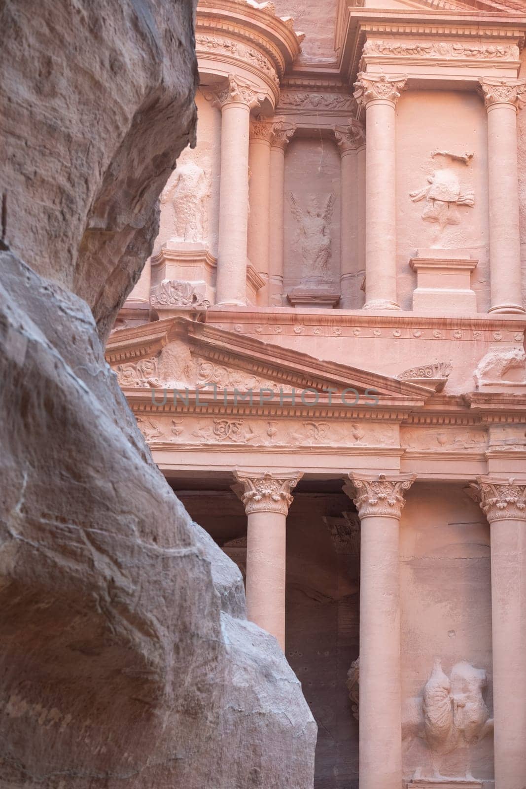 Canyon at the entrance in Petra, Jordan ancient city
